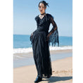 Load image into Gallery viewer, [Daiseiryusu Series] ★One Piece★ Lace Hat is removable Designed Black Black Long length
