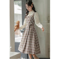 Load image into Gallery viewer, [MEIYI Series] ★One Piece★ Women's Plaid Fake Layered Commuting Date Cute
