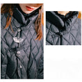 Load image into Gallery viewer, [Kokaishan---Tsukiino Series] ★Down coat★ 2 colors with decorations 90% down winter coat Warm short length diamond shape
