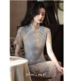 Load image into Gallery viewer, [XIUMEI Series]★China Dress★ Lace Dress, Short Sleeve, Long Length, Chinese Clothes, Short Sleeve, Sexy, Party, Wedding
