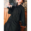 Load image into Gallery viewer, [Kokaisha --- Preface Series] ★China style shirt★ 2color tops long sleeve shirt original China button black gray
