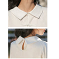 Load image into Gallery viewer, [MIANKAQI Series] ★Chinese-style shirt★ Tops, cute buttons, turn-down collar, easy to match, plain white, SML
