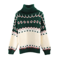 Load image into Gallery viewer, [ZISUO Series]★Sweater★ 2color Tops Christmas Red Green High Neck Thick Warm
