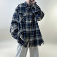 Load image into Gallery viewer, [V37 Series]★Outer★ Shirt outerwear jacket fringe unisex men's plaid fashion
