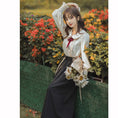 Load image into Gallery viewer, [Jonan Series]★Chinese style setup★ 5color shirt + skirt Red Green Purple Blue Black
