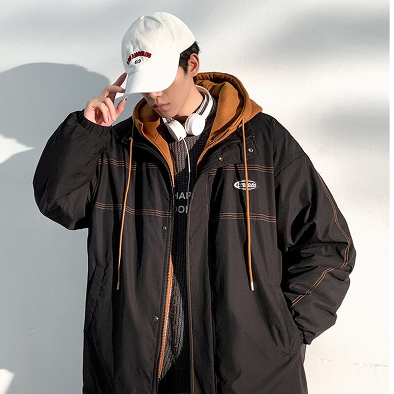 [Military Series] ★Winter Coat★ 2color Thick Warm Unisex Men's Faux Layered Large Size