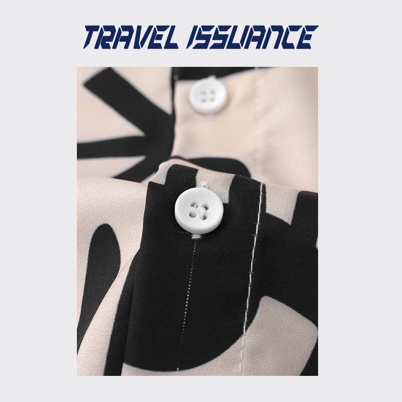 [TRAVEL ISSUANCE Series]★Shirt★ Hawaii Aloha Shirt Unisex Men's Short Sleeve Shirt Cute