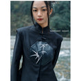 Load image into Gallery viewer, [Big Blue Dragon Series] ★China style outerwear★ Blazer, embroidered bamboo, changeable, slimming, black, black, easy to match
