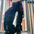 Load image into Gallery viewer, [HJIA Series] ★Casual Pants★ Bottoms Mine Style Steampunk Street Black Black High Waist
