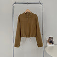 Load image into Gallery viewer, [Togawa Series] ★Outer★ 2color Jacket Short Length Simple Easy to Match Brown Navy ML
