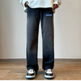 Load image into Gallery viewer, [YANDAN Series] ★Denim pants★ 2 colors Bottoms Pants Unisex Men's Gradient Blue Black
