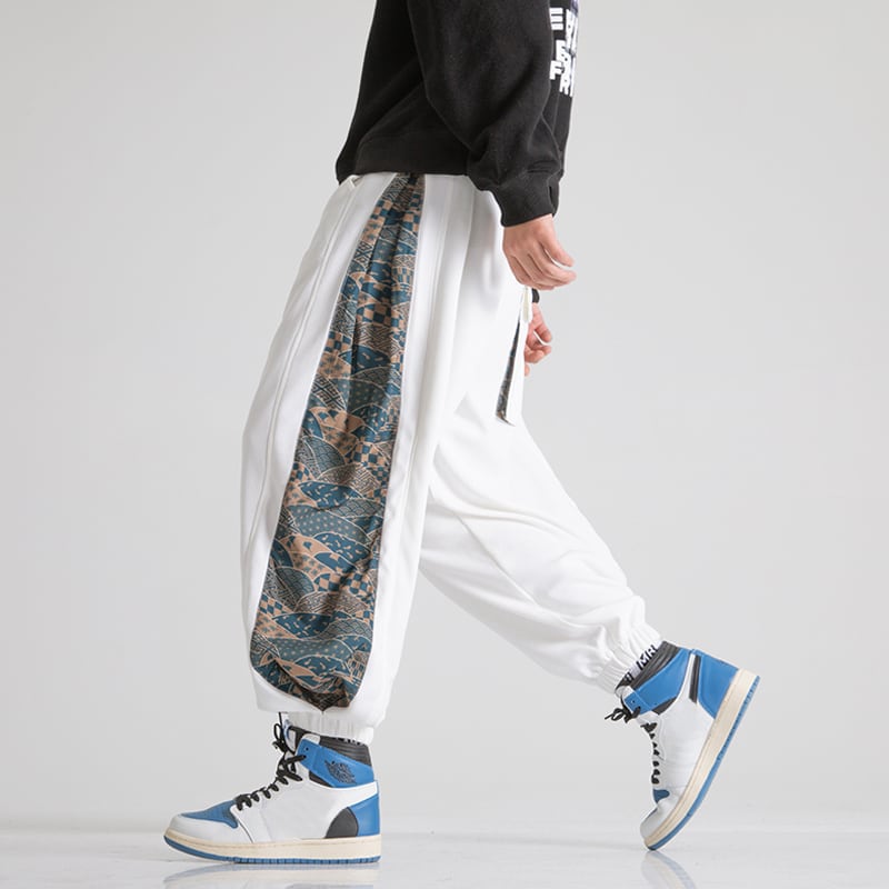 [Mowensai Series] ★Casual Pants★ 3 Colors Unisex Men's Switching Black Brown White