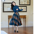 Load image into Gallery viewer, [reasure Island Series]★Setup★ 2-piece set knit tops plaid skirt retro
