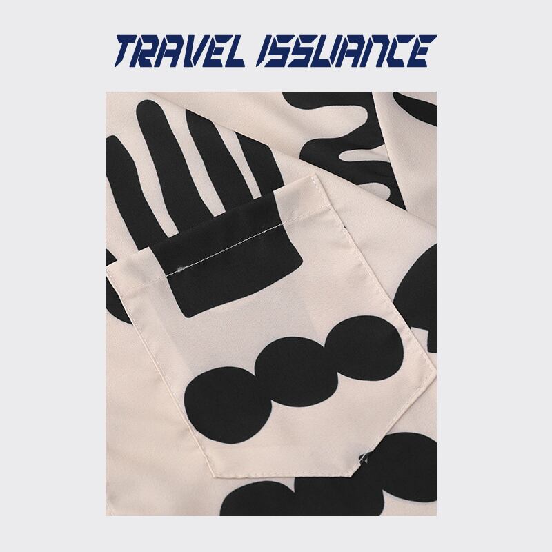 [TRAVEL ISSUANCE Series]★Shirt★ Hawaii Aloha Shirt Unisex Men's Short Sleeve Shirt Cute