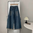 Load image into Gallery viewer, [Togawa Series] ★Denim Pants★ Gaucho Pants Trousers Bottoms Wide Pants Blue Blue ML
