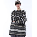 Load image into Gallery viewer, [MGJM Series]★Knit tops★ 2color horizontal striped striped pattern retro unisex men's women's Harajuku style easy to match
