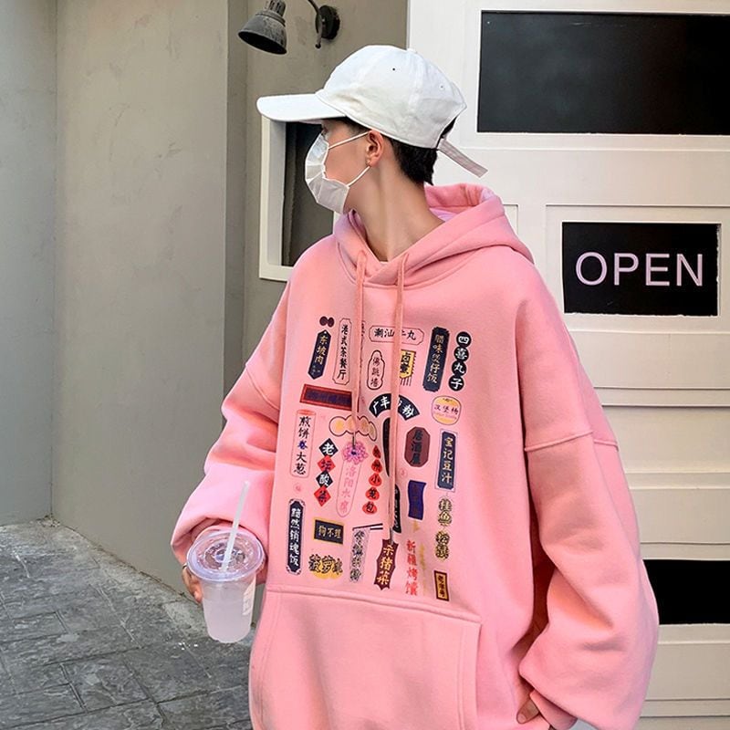 [NAMEI Series] ★China style hoodie★ 7colors, brushed lining type available, unisex, men's, large size, letter pattern, kanji pattern