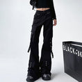 Load image into Gallery viewer, [MUYUZI Series] ★Casual Pants★ Bottoms Trousers Fashion Slimming Black Designed Cool
