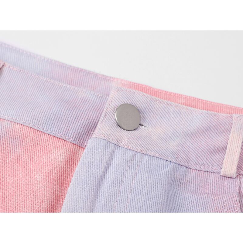 [LHSEN STUDIO Series] ★Mini skirt★ Bottoms Tie-dyed Pink Cute Slimming SML Stylish