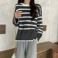 Load image into Gallery viewer, [Insufficient Moe Series] ★Tops★ 4color Flare Sleeve Women's Stylish Horizontal Striped Pattern Easy to Match
