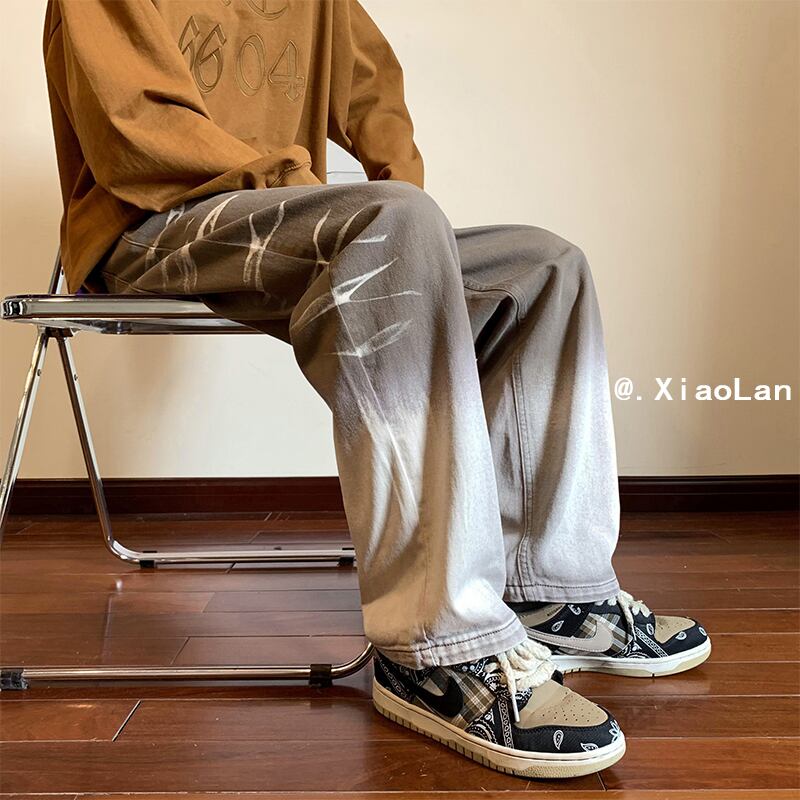 [PEIZAN Series]★Denim pants★ 2color bottoms pants unisex men's gradation fashion