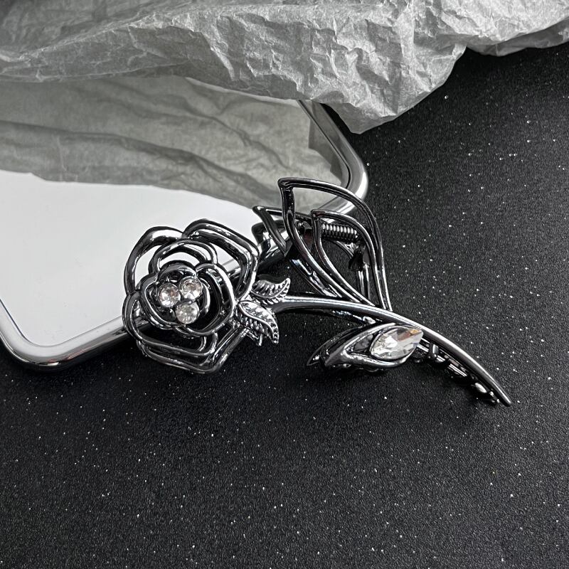 [KANSAI Series] ★Hair Ornament★ Hair Clip Accessory Silver Rose Popular Trend Stylish Adult