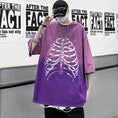 Gallery viewerに画像を読み込む, 【KCSJシリーズ】★半袖Tシャツ★ レトロ風 5color トップス Tシャツ 男女兼用 メンズ 大きいサイズ 髑髏 ドクロ
