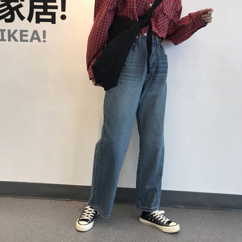 [KEKE Series]★Denim Pants★ Bottoms Trousers Women's Fashion Easy to Match Spring Clothes S M L XL