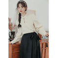 Load image into Gallery viewer, [LAWO Series]★China style shirt★ 2color tops corduroy improves temperament apricot red
