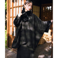 Load image into Gallery viewer, [Ancient Monster House -- Smoke Tank Series] ★China style coat★ Thick and warm winter clothing cloak loose black black
