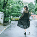 Load image into Gallery viewer, [Ancient monster house---Oryu series] ★China style skirt★ Hanfu dress Black Black ML Cute Original
