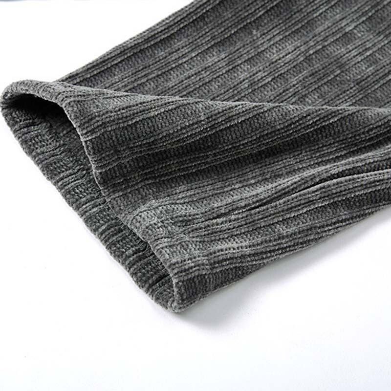 Autumn/Winter Tops Women's Fashion Solid Color Excellent Slimming Effect Striped Pattern High Neck Gray Black White