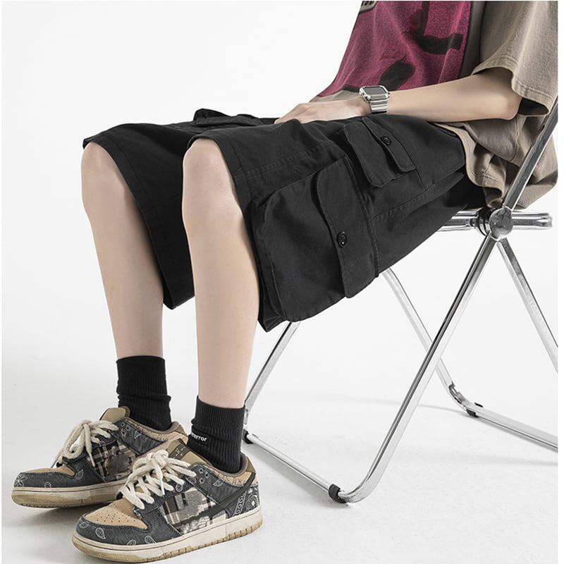 [BIGEMAN Series] ★Shorts★ 2color Bottoms Short Length Pants Unisex Men's Large Size Casual Retro