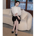 Load image into Gallery viewer, [Only you series]★China style setup, single item order★ Shirt or skirt, improves temperament, beige black
