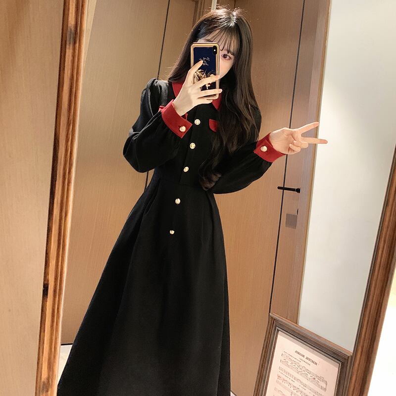 [Dong Xiaojie Series] ★Dress★ Color scheme: Large size, cute, black, long length