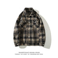 Load image into Gallery viewer, [Satoru Series]★Jacket★ 2color outer plaid pattern unisex men's large size black wine red
