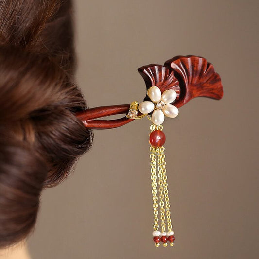 [Smoke Rain Gangnam Series]★China style hair ornament★1 hairpin ginkgo fringe ladies accessories present birthday