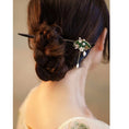 Load image into Gallery viewer, [Ma series] ★China style hair ornament★ 1 hairpin, ladies accessories, folding fan, sense green, improves temperament
