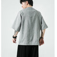 Load image into Gallery viewer, [JUNYI Series]★China style shirt★ Tops 3color Unisex Men's Large Size Embroidery Gray Red
