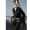 Load image into Gallery viewer, [Da Qinglong Shu Series] ★China style tops★ T-shirt V-neck velvet irregular easy to match
