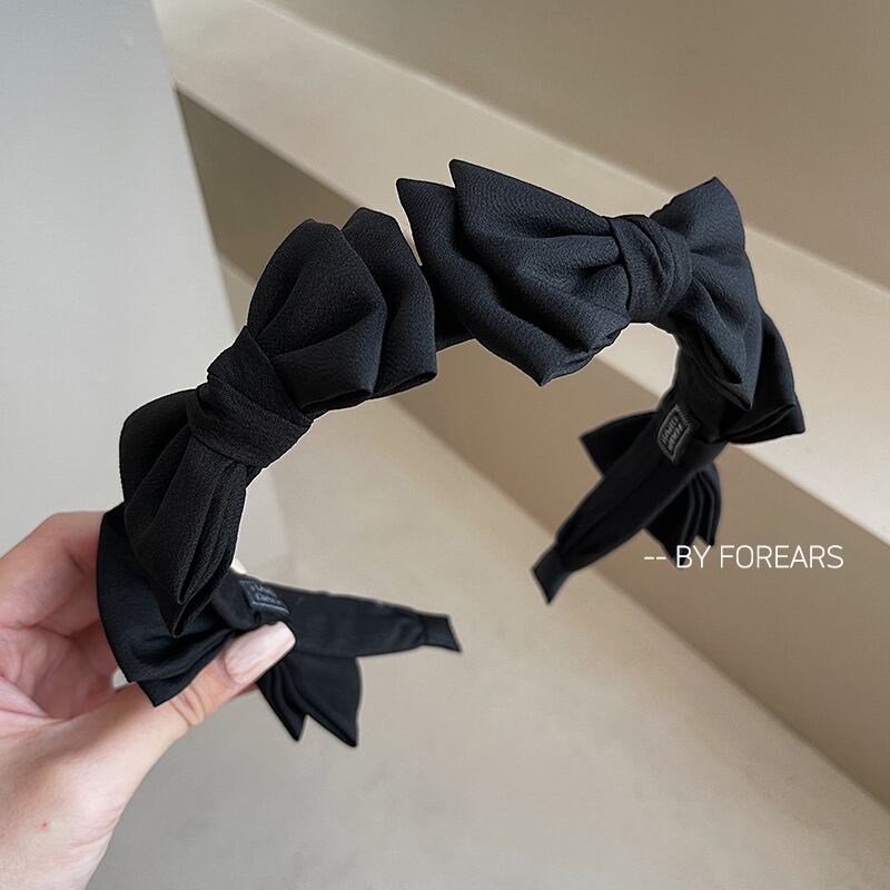 [FOREARS Series] ★Headband★ 3color Hair Ornament Ladies Accessories Ribbon Black Brown Green