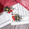 Load image into Gallery viewer, [Ome Anka Series]★China Hair Ornament★Hairpin Pair Coming of Age Ceremony Chinese Clothes Hanfu Accessories Handmade Flower Red Simple
