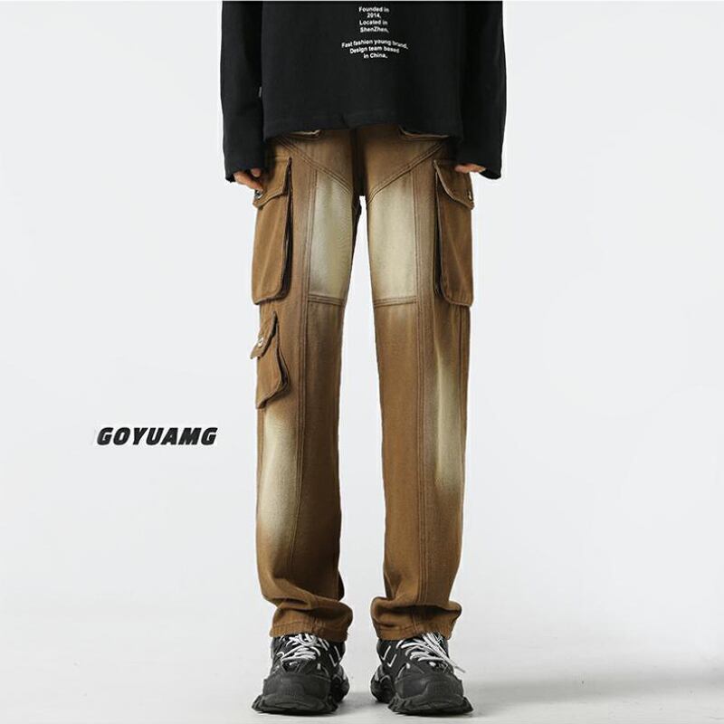 [Emeisa Series]★Pants★ Casual Pants 3color Unisex Men's Denim Pants Black Blue Coffee Color