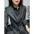 Load image into Gallery viewer, [XUAN Series]★China-style shirt★China-style tops, Chinese clothes, large size, black, black, easy to match
