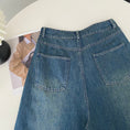 Load image into Gallery viewer, [Togawa Series] ★Denim Pants★ Gaucho Pants Trousers Bottoms Wide Pants Blue Blue ML
