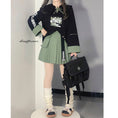 Load image into Gallery viewer, [Dust Smoke Cloud Dream---Dynamic Danko Series] ★Skirt★ Bottoms Pleated Skirt Green Green Panda S M L XL Cute Easy to match
