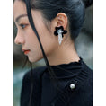 Load image into Gallery viewer, [Ko Qinglong Shu Series] ★China Style Earrings★ Pair Earrings Women's Accessories Flower Black Easy to Match
