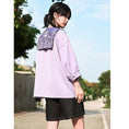 Load image into Gallery viewer, [Old Monster --- Rabbit Series] ★China style shirt★ 2color tops 3/4 sleeve tops black purple
