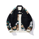 [Doon Series] ★Chinese-style stadium jacket★ Jacket, outerwear, Sukajan, lace, embroidery, unisex, black, beige, black