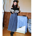 Load image into Gallery viewer, [Kokaisha --- Dream Girl Series] ★Denim skirt★ Bottoms Long skirt Easy to match Blue Blue
